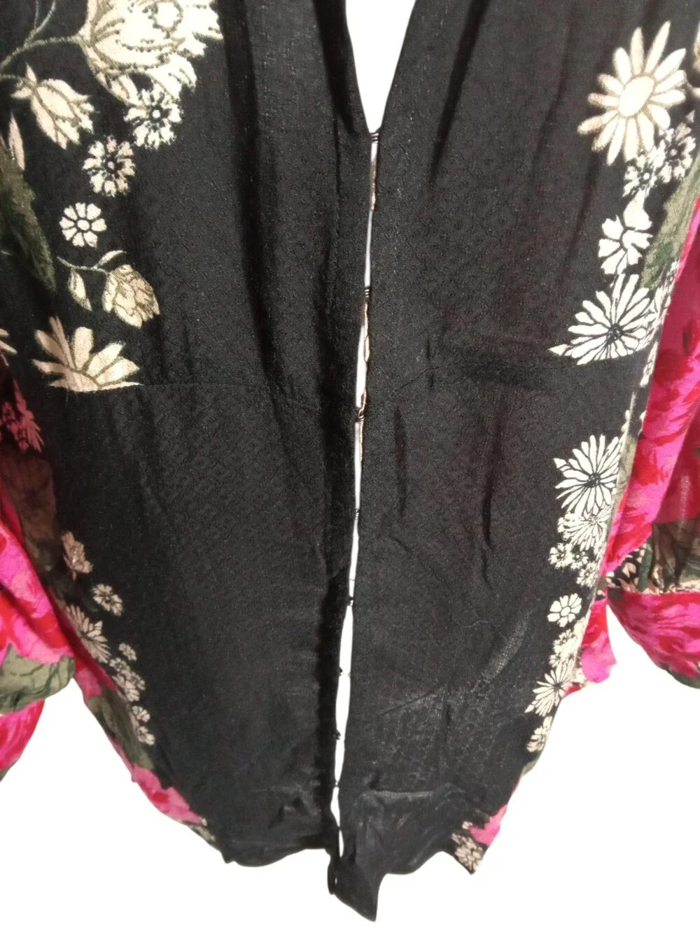 Free People Floral Lightweight Hook Closure Office Blouse Career Boho Sz SP